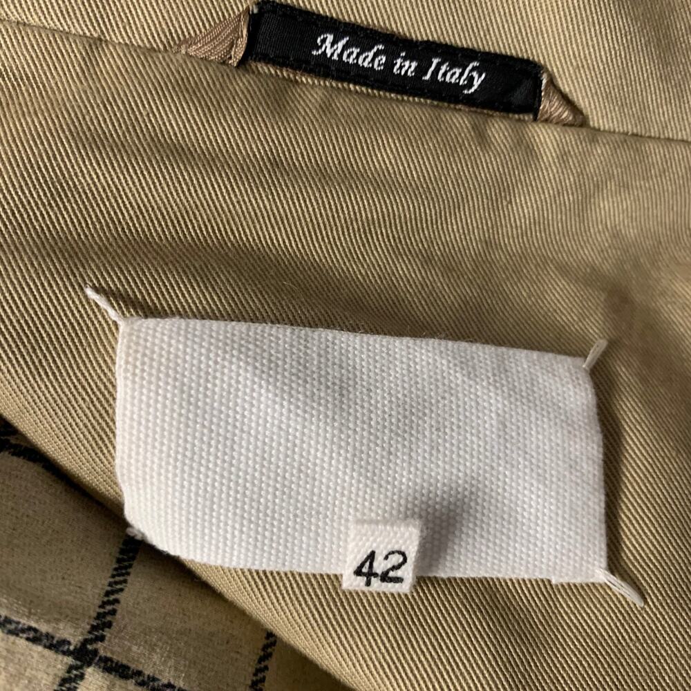 MAISON MARGIELA Size M Khaki Cotton Cut Out Trench Coat - Picture 4 of 10